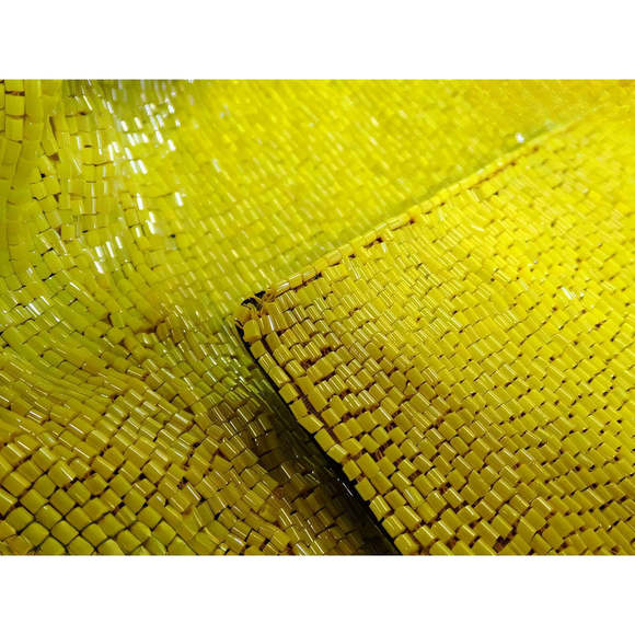 Fendi Mamma Baguette Lemon Yellow Beaded Shoulder Bag - Picture 8 of 16